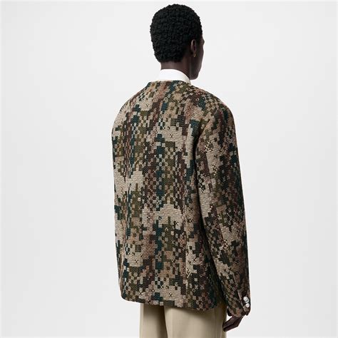 veste louis vuitton reflechissante|Veste en tweed à ceinture et col graphique .